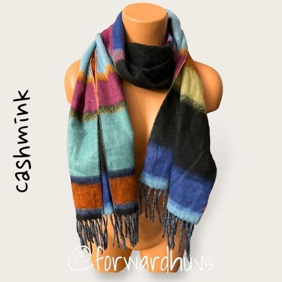 V. Fraas Cashmink Multi-Colored Scarf | Made in Germany - Picture 3 of 10